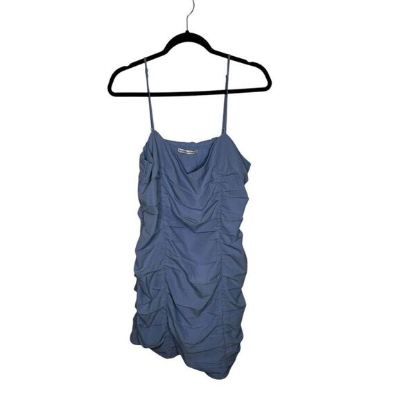Abercrombie & Fitch Light Blue Ruched Mini Dress Size L Tall NWT Barbie Bratz - Picture 1 of 12